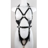 KinkHarness Harnais Combi Punk Breast Noir